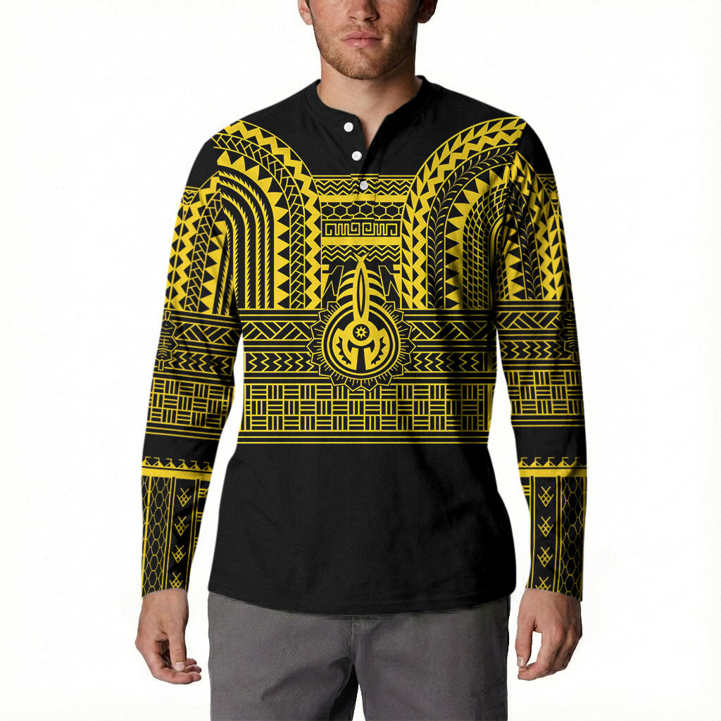 Philippines Filipinos Button Sweatshirt Igorot Tribal Pattern Black