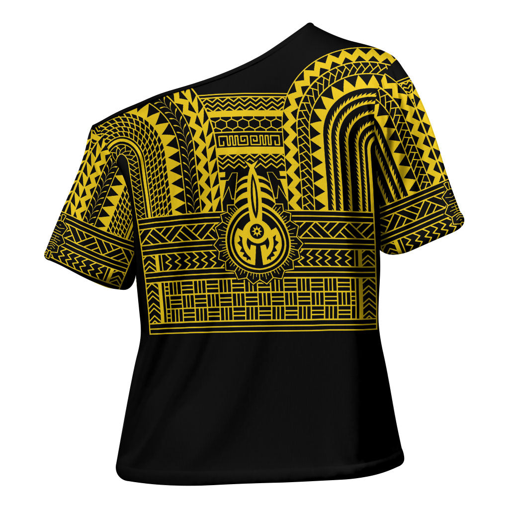 Philippines Filipinos Cross Shoulder Shirt Igorot Tribal Pattern Black