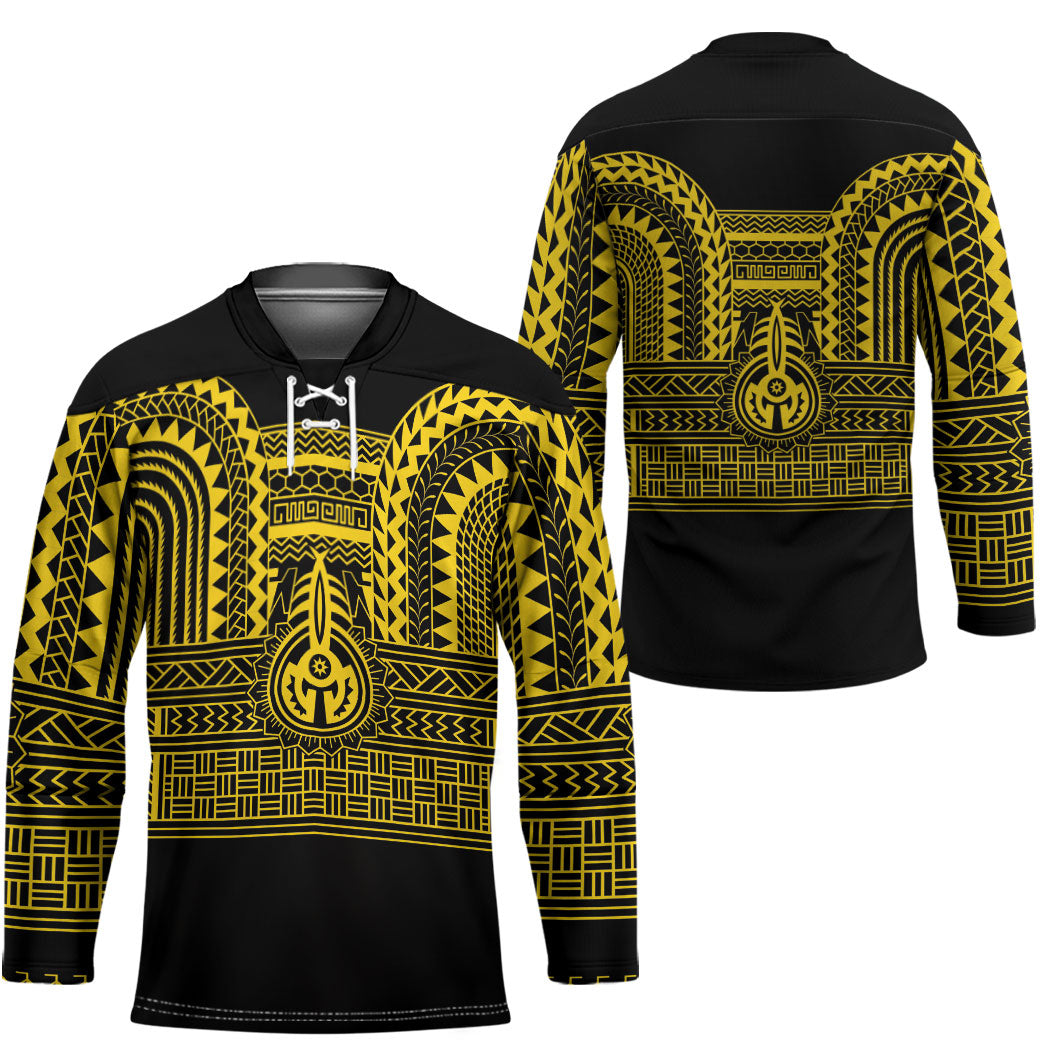 Philippines Filipinos Hockey Jersey Igorot Tribal Pattern Black
