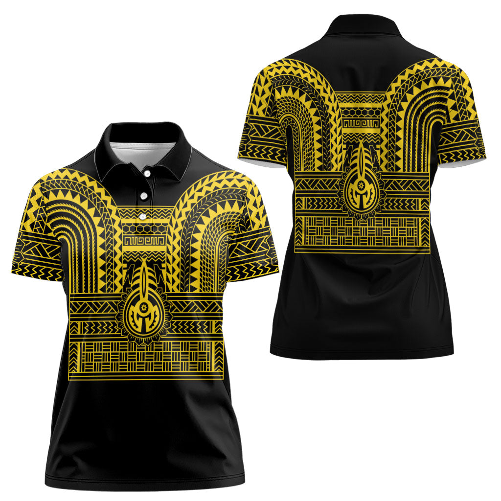Philippines Filipinos Women Polo Shirt Igorot Tribal Pattern Black