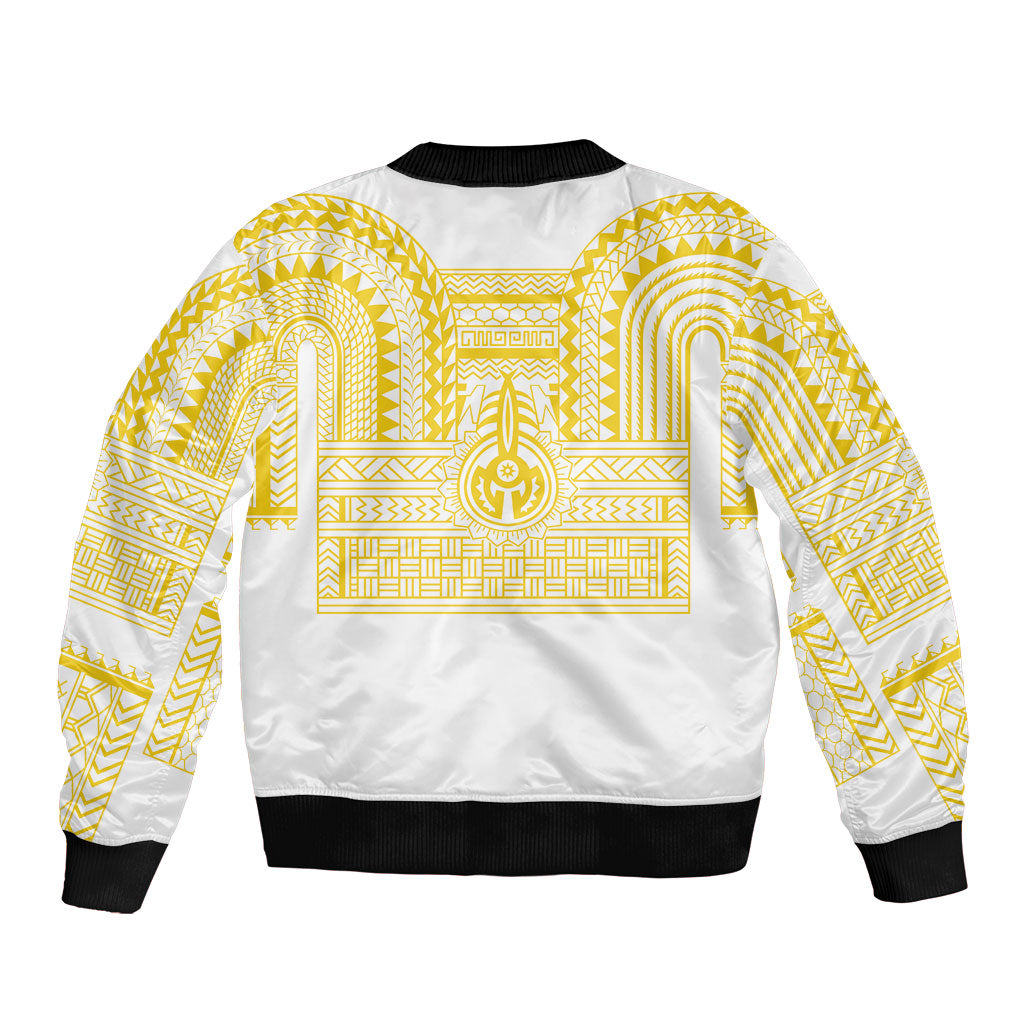 Philippines Filipinos Bomber Jacket Igorot Tribal Pattern White