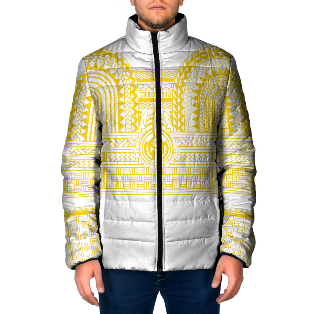 Philippines Filipinos Padded Jacket Igorot Tribal Pattern White