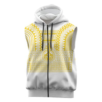 Philippines Filipinos Sleeveless Zip Hoodie Igorot Tribal Pattern White