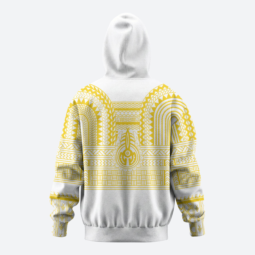 Philippines Filipinos Zip Hoodie Igorot Tribal Pattern White