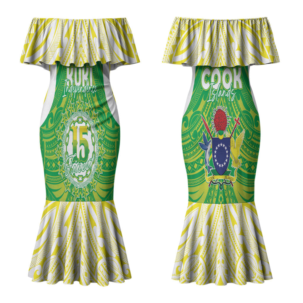 Kuki Independence 2026 Couples Matching Mermaid Dress and Long Sleeve Button Shirt Cook Islands 15 Finest Green Version