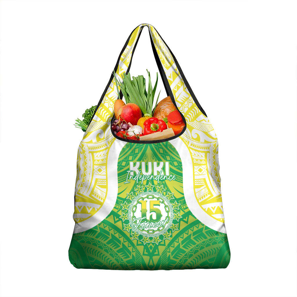 Kuki Independence 2026 Grocery Bag Cook Islands 15 Finest Green Version