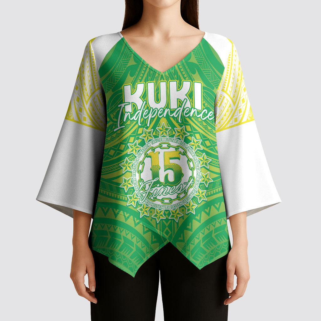 Kuki Independence 2026 Kimono Sleeve Blouse Cook Islands 15 Finest Green Version