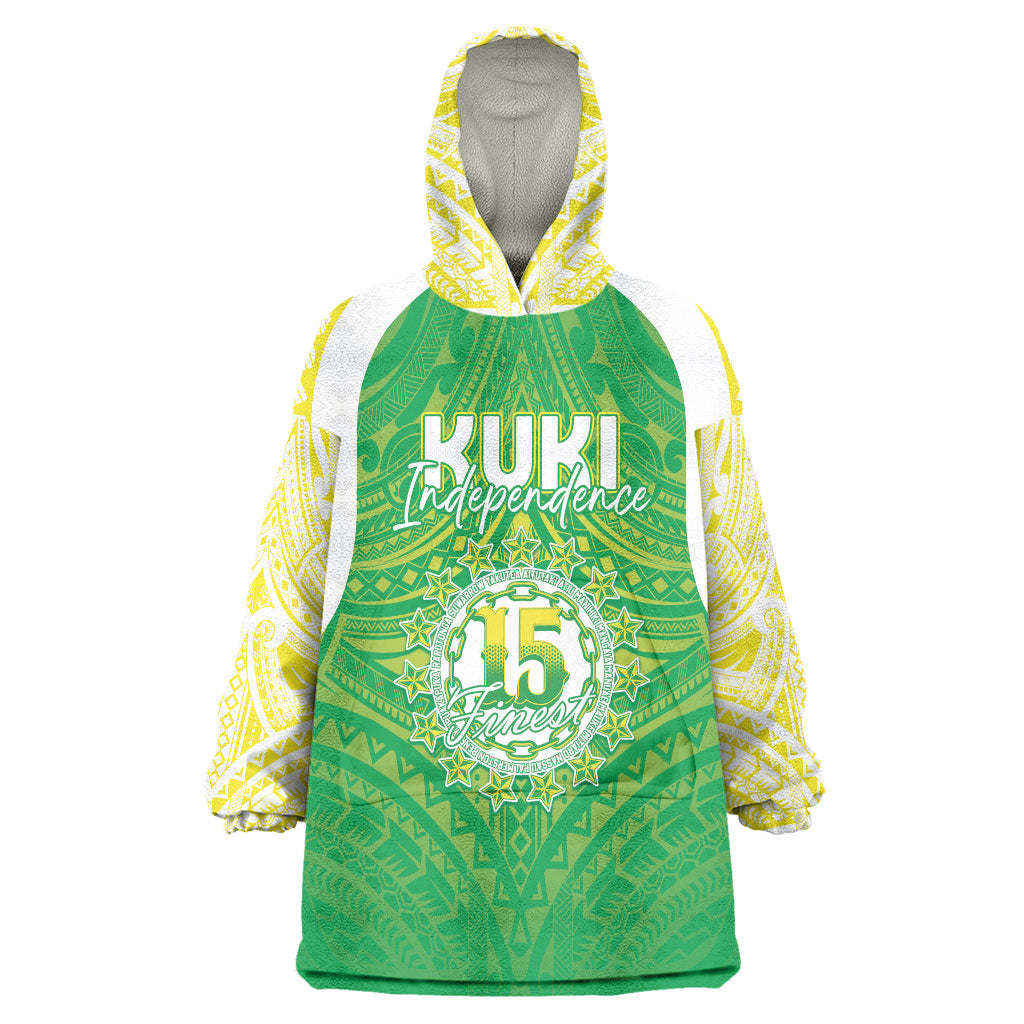 Kuki Independence 2026 Wearable Blanket Hoodie Cook Islands 15 Finest Green Version