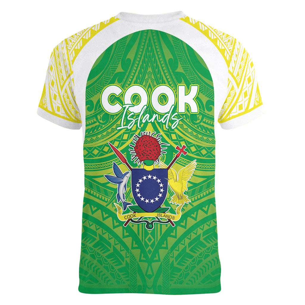 Kuki Independence 2026 Women V-Neck T-Shirt Cook Islands 15 Finest Green Version