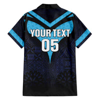 Custom Fiji Kaiviti Rugby Family Matching Summer Maxi Dress and Hawaiian Shirt Fiji Tapa Pattern LT05 - Polynesian Pride