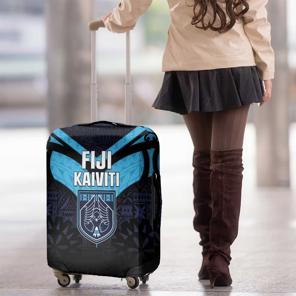 Fiji Kaiviti Rugby Luggage Cover Fiji Tapa Pattern