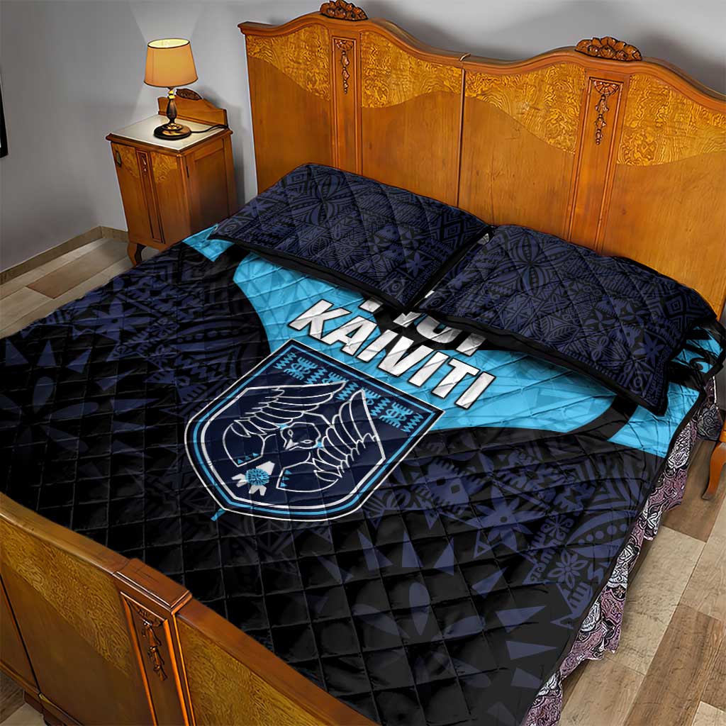Fiji Kaiviti Rugby Quilt Bed Set Fiji Tapa Pattern