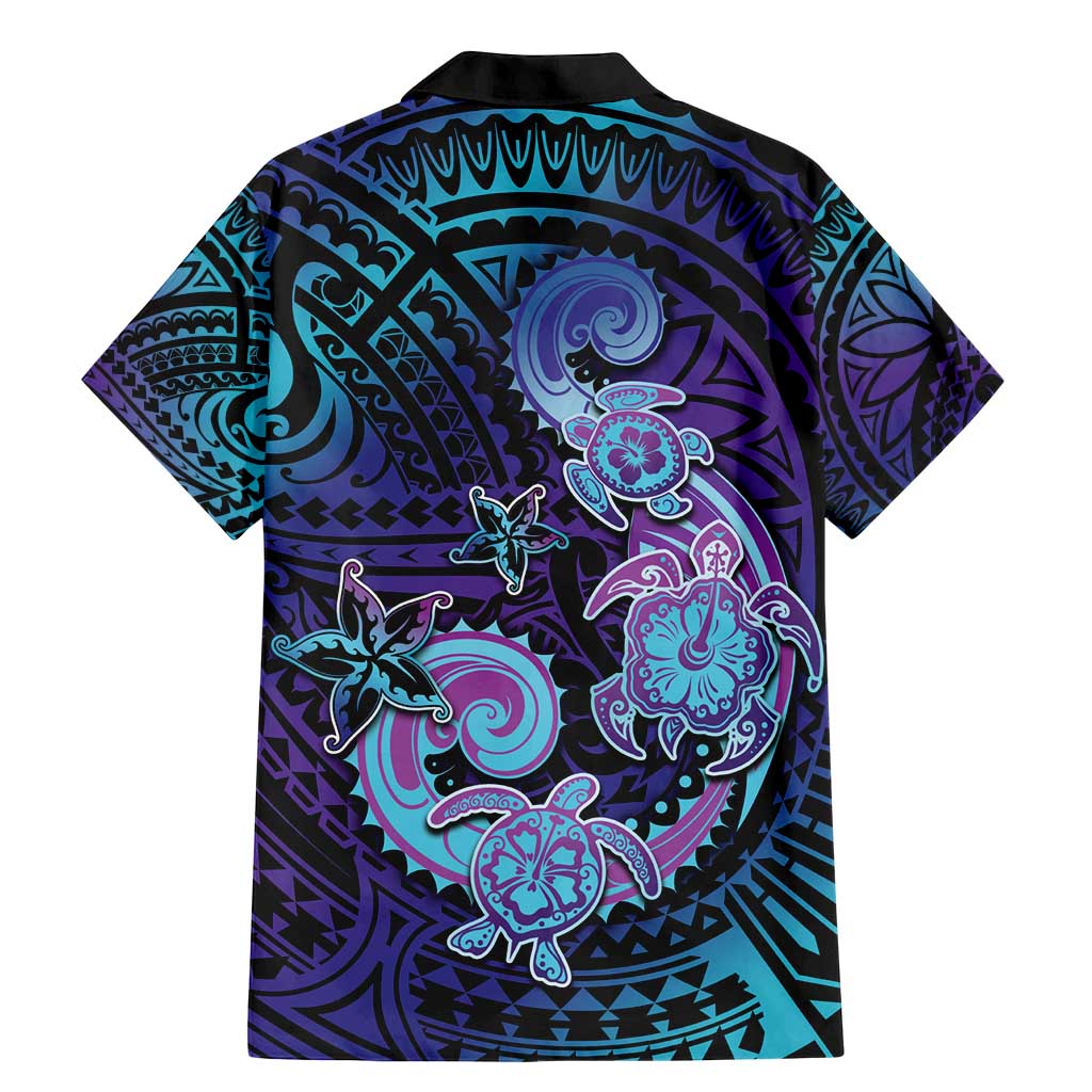 Hawaii Makahiki Turtle Family Matching Mermaid Dress and Hawaiian Shirt Spiral Polynesian Tattoo LT05 - Polynesian Pride
