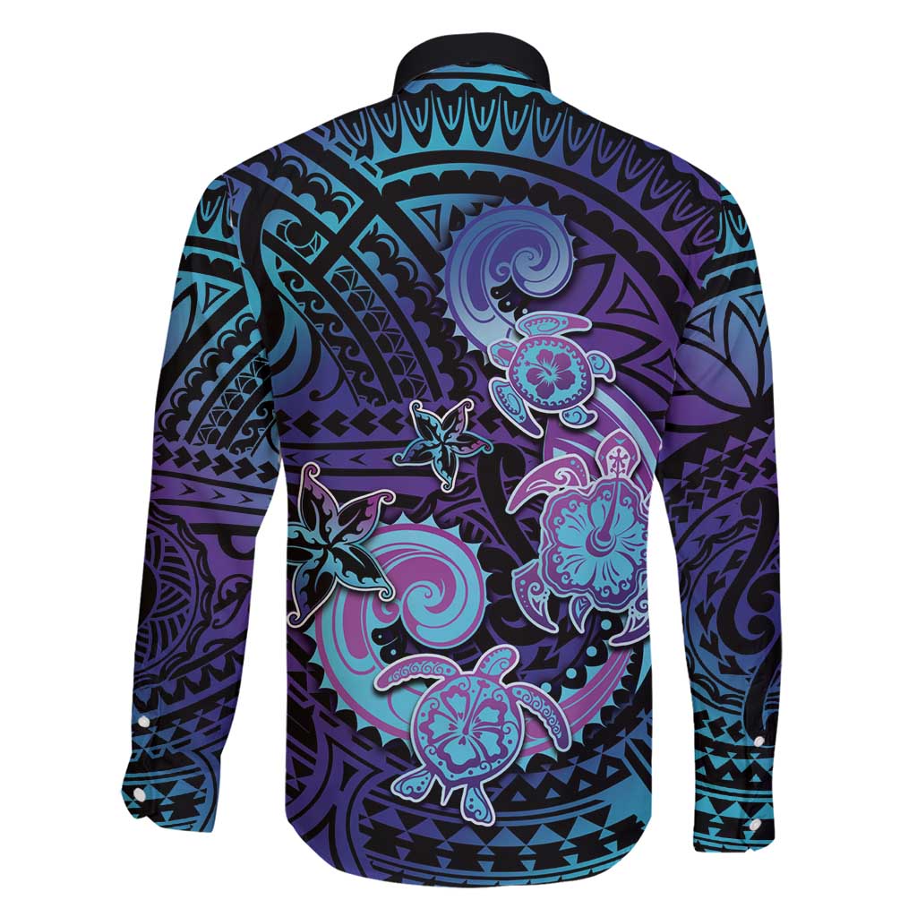 Hawaii Makahiki Turtle Family Matching Mermaid Dress and Hawaiian Shirt Spiral Polynesian Tattoo LT05 - Polynesian Pride