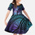 Hawaii Makahiki Turtle Kid Short Sleeve Dress Spiral Polynesian Tattoo