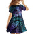 Hawaii Makahiki Turtle Kid Short Sleeve Dress Spiral Polynesian Tattoo