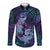 Hawaii Makahiki Turtle Long Sleeve Button Shirt Spiral Polynesian Tattoo
