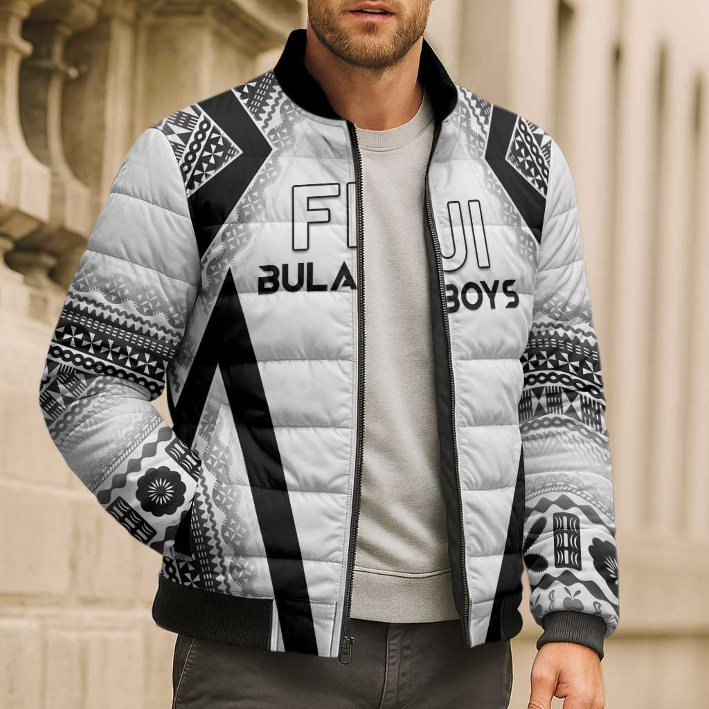 Custom Bula Fiji Football Bomber Puffer Jacket Go Champions - Polynesian Pride