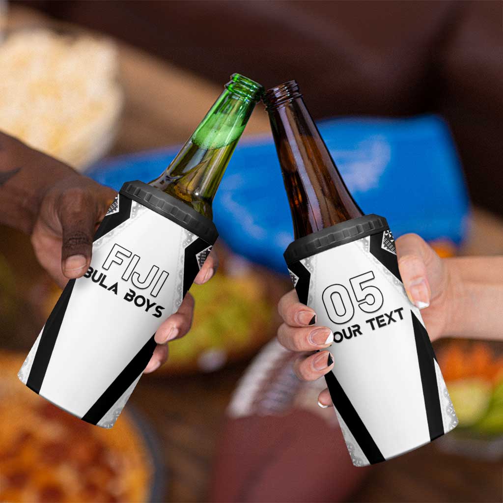 Custom Bula Fiji Football 4 in 1 Can Cooler Tumbler Go Champions - Polynesian Pride