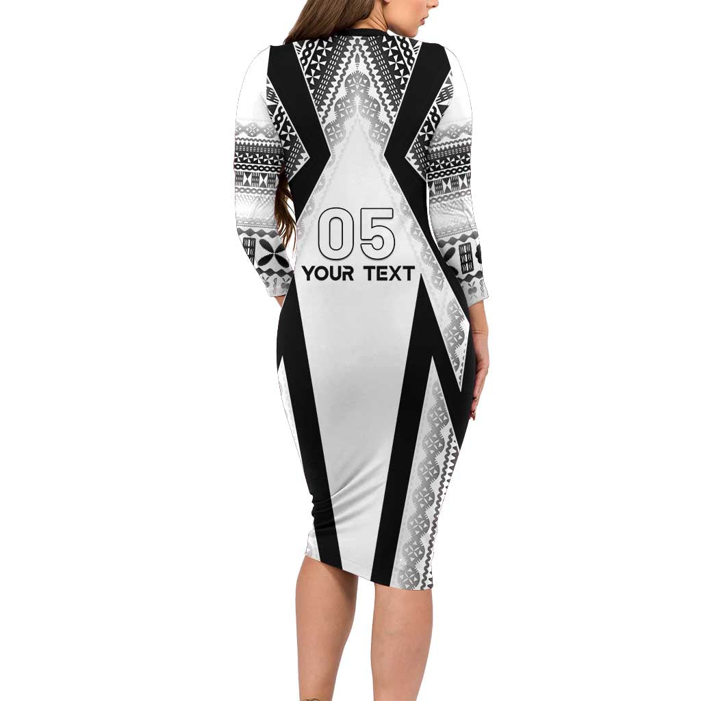 Custom Bula Fiji Football Family Matching Long Sleeve Bodycon Dress and Hawaiian Shirt Go Champions LT05 - Polynesian Pride