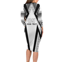 Custom Bula Fiji Football Family Matching Long Sleeve Bodycon Dress and Hawaiian Shirt Go Champions LT05 - Polynesian Pride