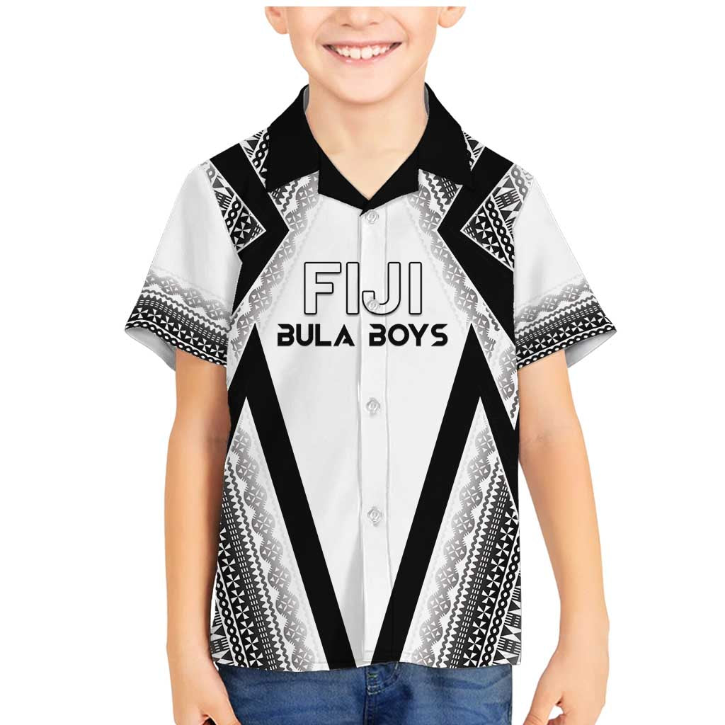 Custom Bula Fiji Football Family Matching Mermaid Dress and Hawaiian Shirt Go Champions LT05 Son's Shirt White - Polynesian Pride