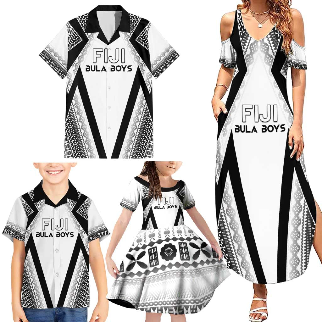 Custom Bula Fiji Football Family Matching Summer Maxi Dress and Hawaiian Shirt Go Champions LT05 - Polynesian Pride