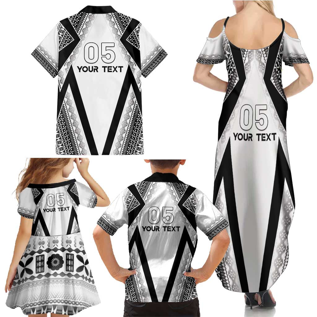 Custom Bula Fiji Football Family Matching Summer Maxi Dress and Hawaiian Shirt Go Champions LT05 - Polynesian Pride
