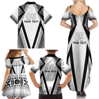 Custom Bula Fiji Football Family Matching Summer Maxi Dress and Hawaiian Shirt Go Champions LT05 - Polynesian Pride