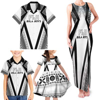 Custom Bula Fiji Football Family Matching Tank Maxi Dress and Hawaiian Shirt Go Champions LT05 - Polynesian Pride