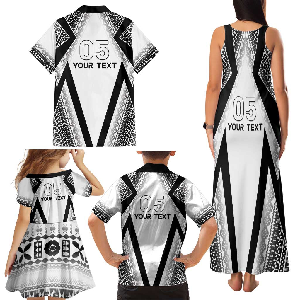 Custom Bula Fiji Football Family Matching Tank Maxi Dress and Hawaiian Shirt Go Champions LT05 - Polynesian Pride