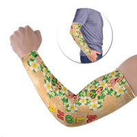 Aloha Hawaii Chilly Christmas Arm Sleeves Tropical Vibes LT05 Set of 2 Beige - Polynesian Pride