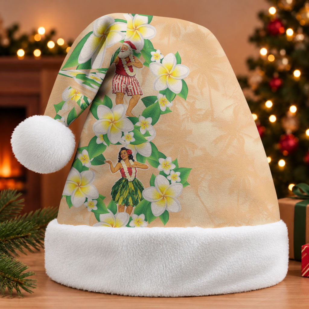 Aloha Hawaii Chilly Christmas Santa Hat Tropical Vibes LT05 Without Fur Beige - Polynesian Pride