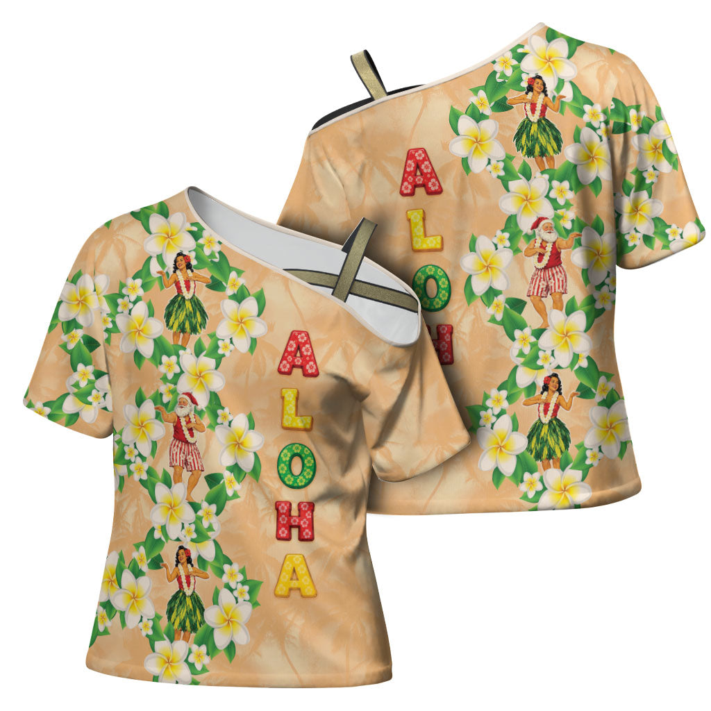 Aloha Hawaii Chilly Christmas Cross Shoulder Shirt Tropical Vibes LT05 - Polynesian Pride