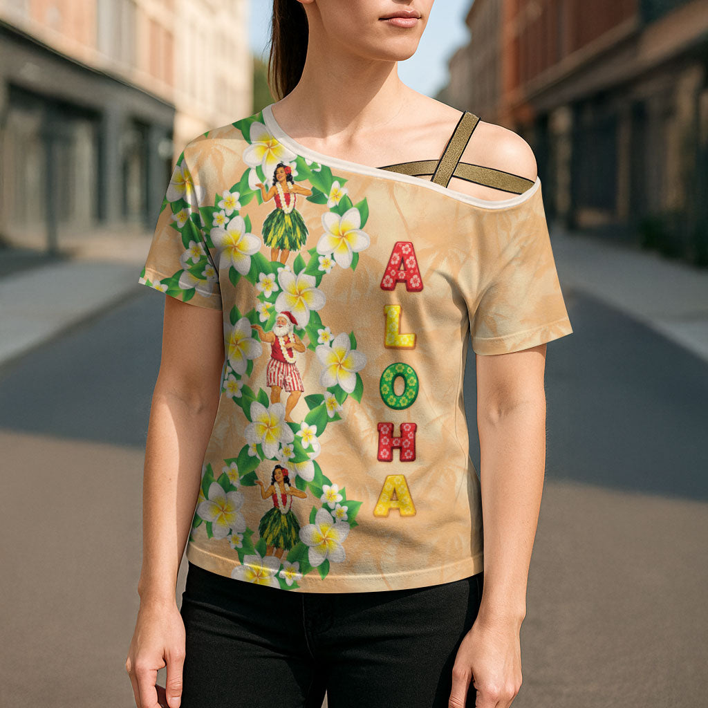 Aloha Hawaii Chilly Christmas Cross Shoulder Shirt Tropical Vibes LT05 - Polynesian Pride