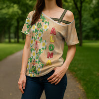 Aloha Hawaii Chilly Christmas Cross Shoulder Shirt Tropical Vibes LT05 - Polynesian Pride
