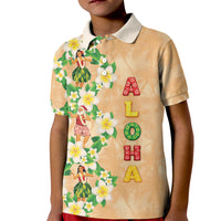 Aloha Hawaii Chilly Christmas Kid Polo Shirt Tropical Vibes LT05 Kid Beige - Polynesian Pride