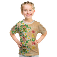 Aloha Hawaii Chilly Christmas Kid T Shirt Tropical Vibes LT05 Beige - Polynesian Pride