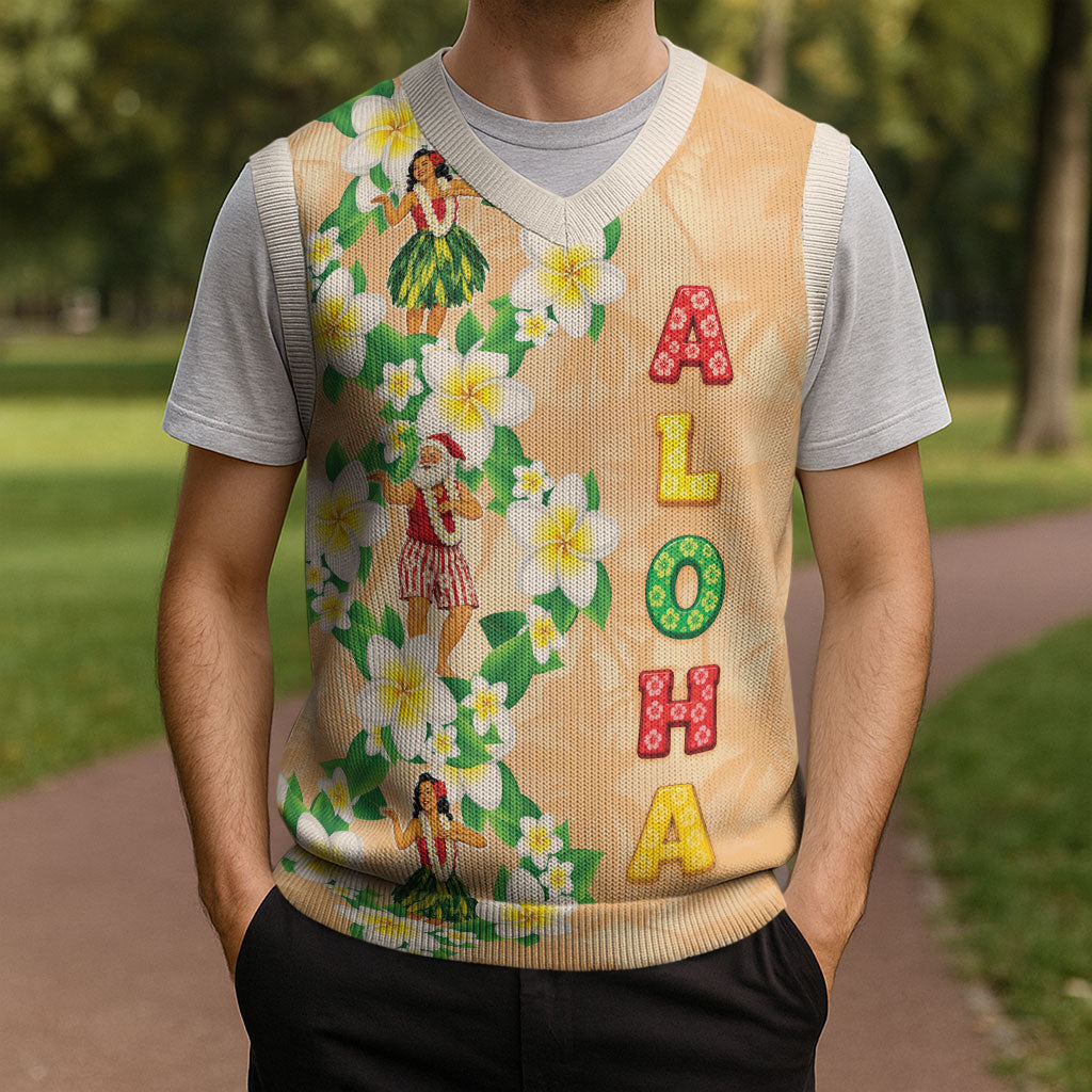 Aloha Hawaii Chilly Christmas Knitted V-Neck Vest Tropical Vibes LT05 - Polynesian Pride