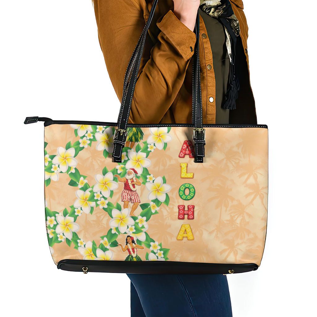 Aloha Hawaii Chilly Christmas Leather Tote Bag Tropical Vibes LT05 - Polynesian Pride