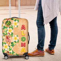 Aloha Hawaii Chilly Christmas Luggage Cover Tropical Vibes LT05 Beige - Polynesian Pride