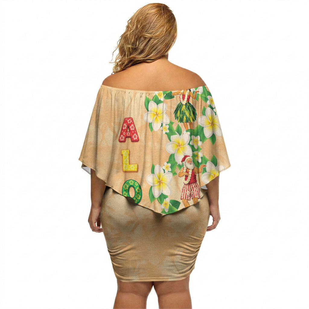 Aloha Hawaii Chilly Christmas Off Shoulder Short Dress Tropical Vibes LT05 - Polynesian Pride