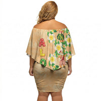 Aloha Hawaii Chilly Christmas Off Shoulder Short Dress Tropical Vibes LT05 - Polynesian Pride