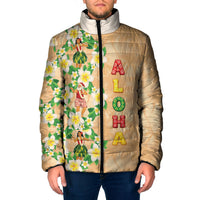 Aloha Hawaii Chilly Christmas Padded Jacket Tropical Vibes LT05 Men Beige - Polynesian Pride