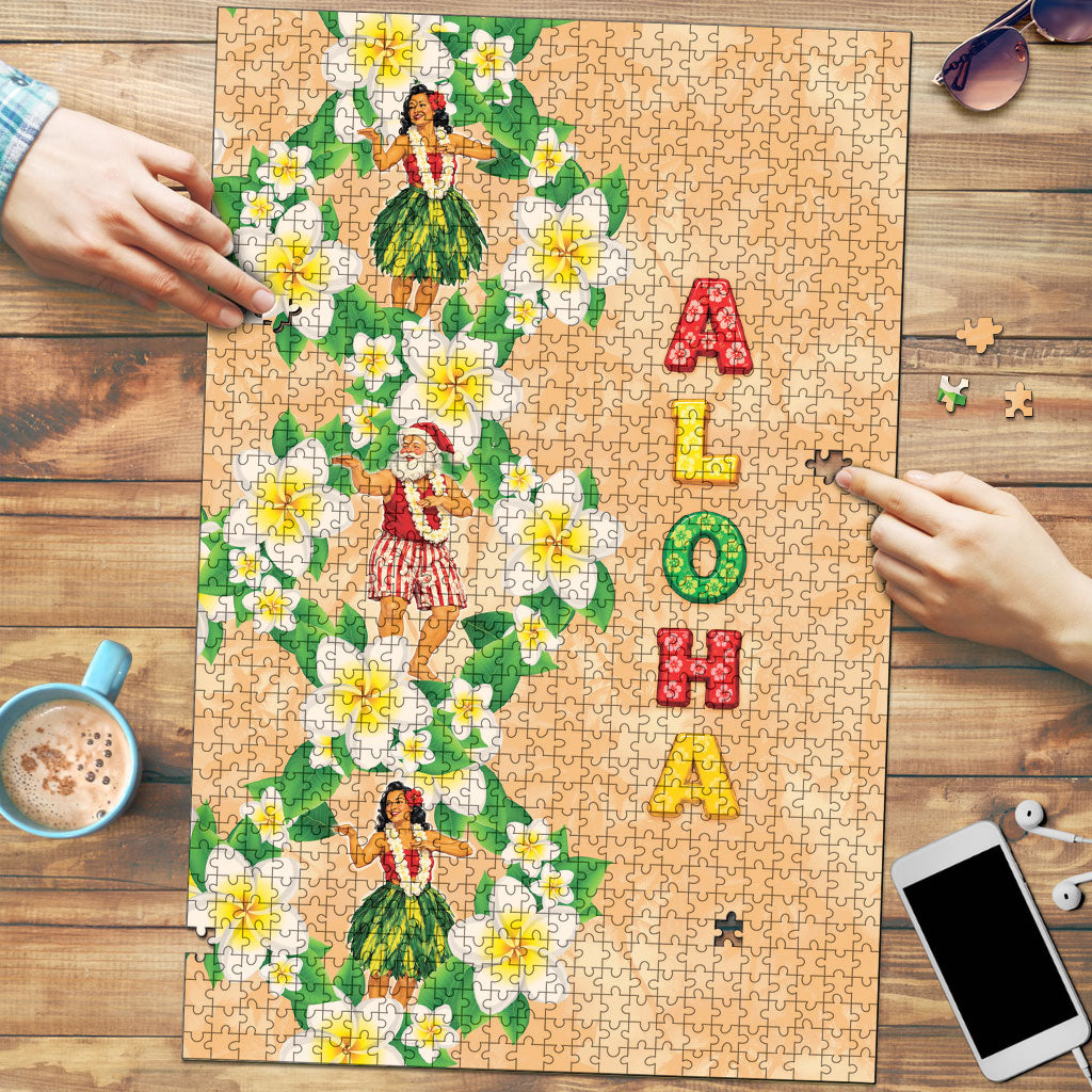 Aloha Hawaii Chilly Christmas Puzzle Tropical Vibes LT05 Beige - Polynesian Pride