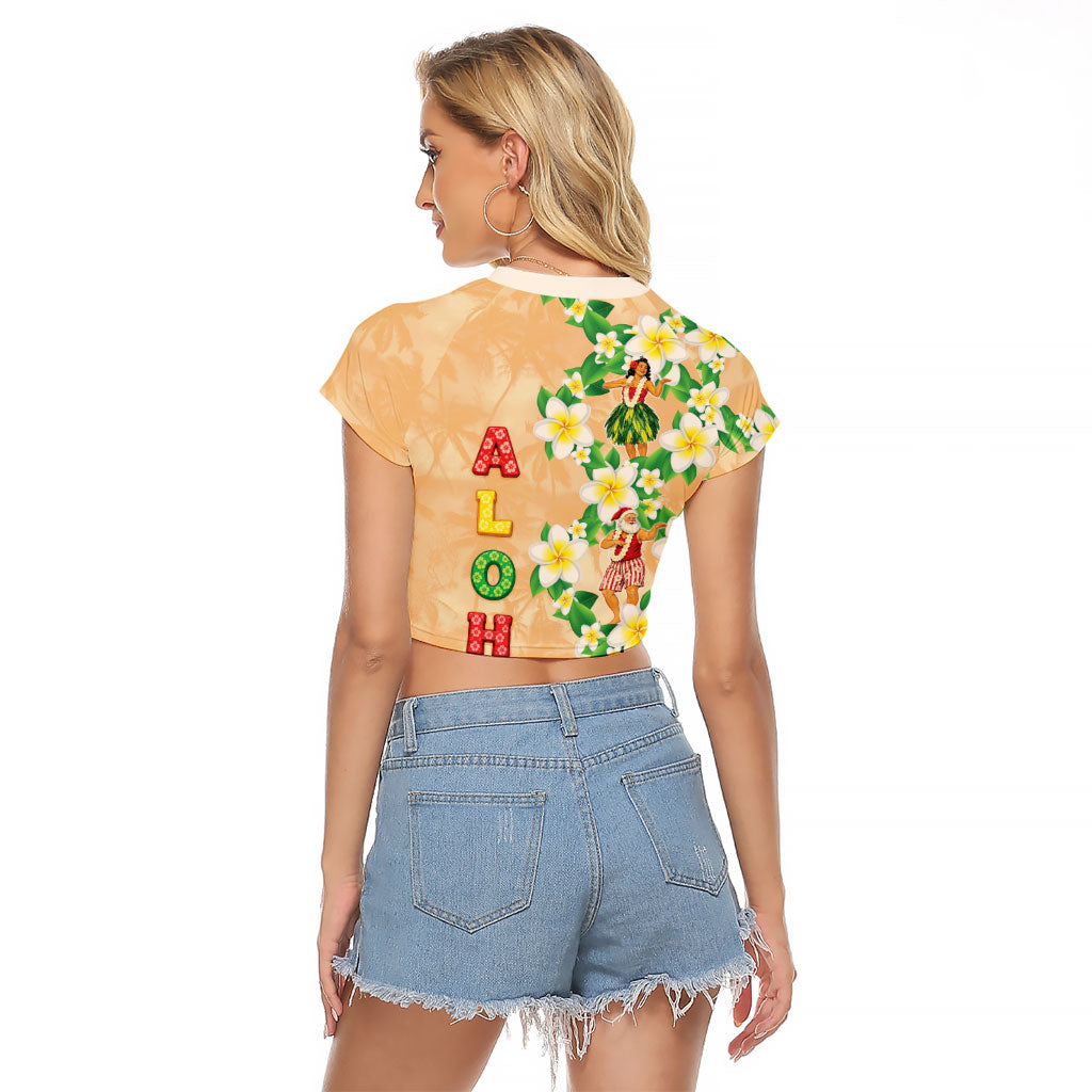 Aloha Hawaii Chilly Christmas Raglan Cropped T Shirt Tropical Vibes LT05 - Polynesian Pride