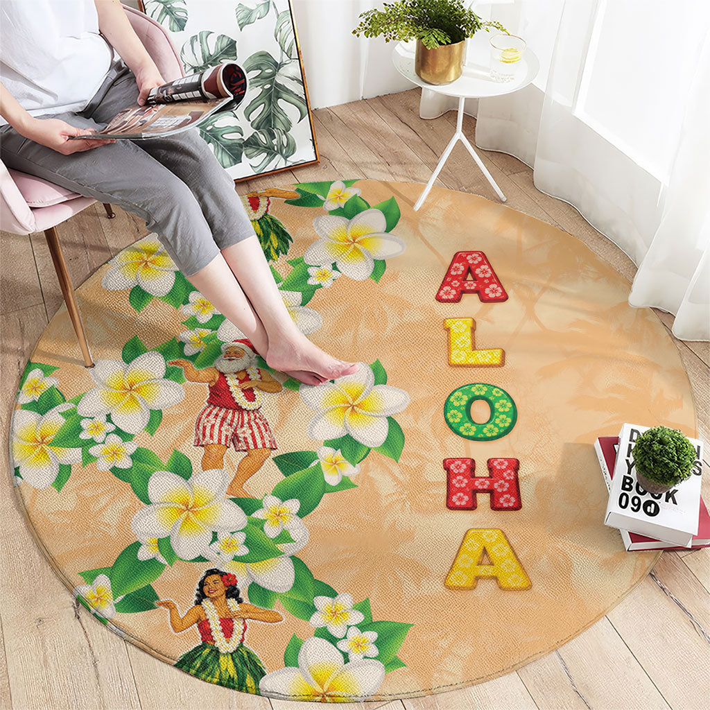 Aloha Hawaii Chilly Christmas Round Carpet Tropical Vibes LT05 - Polynesian Pride
