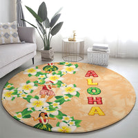 Aloha Hawaii Chilly Christmas Round Carpet Tropical Vibes LT05 - Polynesian Pride