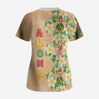 Aloha Hawaii Chilly Christmas Scrub Top Tropical Vibes LT05 - Polynesian Pride