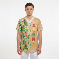 Aloha Hawaii Chilly Christmas Scrub Top Tropical Vibes LT05 - Polynesian Pride